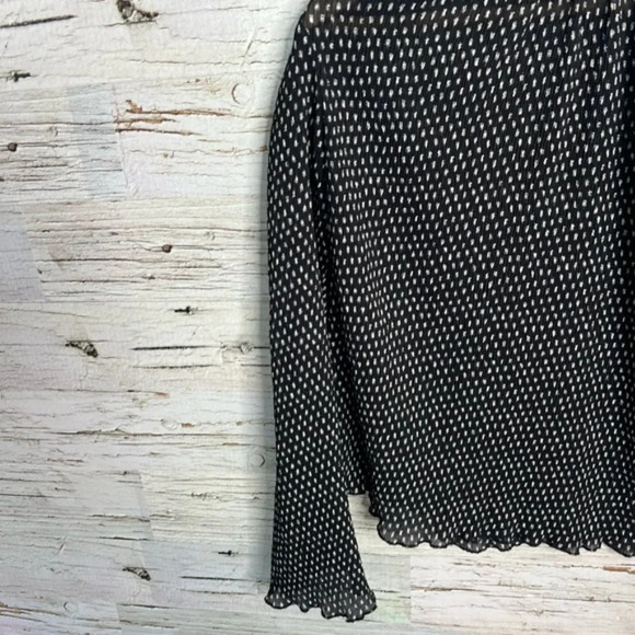 The fifth label polka dot sheer long sleeve blouse  black white size small - Picture 2 of 8